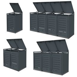 Mülltonnenbox Stahl pulverbeschichtet für 1-4 Tonnen à 240L